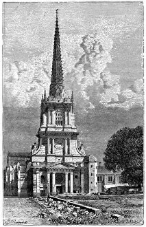 Images Dated 28th August 2007: Lucon cathedral, 1898. Artist: Barbant