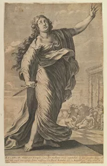 Heroine Gallery: Lucrèce, 1647. Creators: Gilles Rousselet, Abraham Bosse
