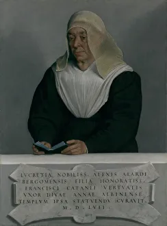 Moroni Prints: Lucrezia Agliardi Vertova (1490?-1558), 1557. Creator: Giovanni Battista Moroni