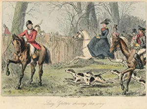 Bradbury And Evans Gallery: Lucy Glitters showing the way, 1865. Artists: John Leech, Hablot Knight Browne