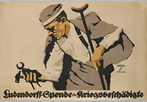 Hohlwein Prints: The Ludendorff Appeal for the War-Disabled, 1918. Creator: Hohlwein, Ludwig (1874-1949)