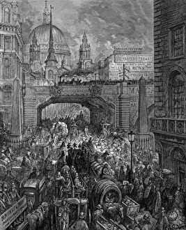 Railway Bridge Gallery: Ludgate Hill, London, 1872