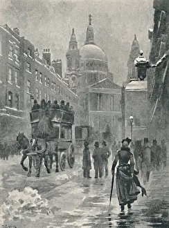 Leadenhall Prefs Prints: Ludgate Hill on a Winter's Morning