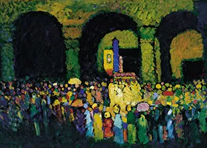 Kandinsky Gallery: The Ludwigskirche in Munich, 1908. Artist: Kandinsky, Wassily Vasilyevich (1866-1944)