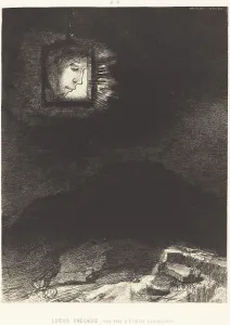 Suspended Prints: Lueur precaire, une tete a l'infini suspendue(Precarious glimmering)