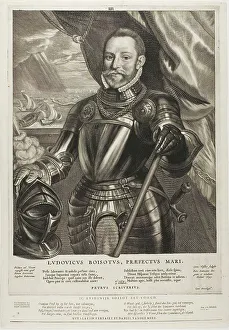 Luidewijk Boisot, Admiral of Zeeland, plate four from Quatuor Personae, 1649. Creator: Cornelis de Visscher