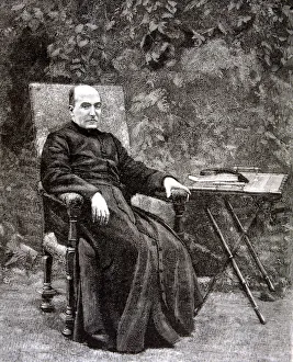 Luis Coloma (1851-1914). Spanish religious and writer, engraving from the Ilustracion Luis Coloma (1851-1914). Spanish religious and writer, engraving from the Ilustracion