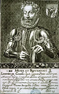 National Library Prints: Luis Vaz de Camoes (1524-1580), Portuguese writer and poet