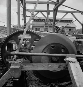 Deserted Prints: Lumber mill which is being dismantled, Careyville, Florida, 1937. Creator: Dorothea Lange