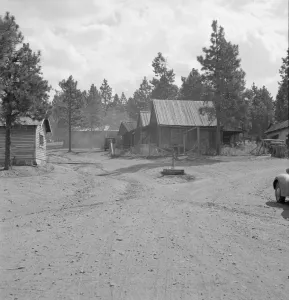 Lumber mill worker's house, Keno, Klamath County, Oregon, 1939. Creator: Dorothea Lange Lumber mill worker's house, Keno, Klamath County, Oregon, 1939. Creator: Dorothea Lange