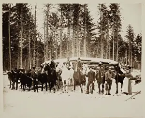 Logging Prints: Lumbering Days in Ludington, Michigan, 1890. Creator: H. J. Hansen