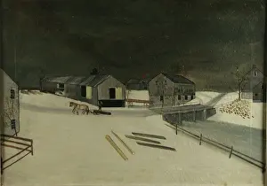 Timber Prints: Lumbering in the Snow, c1845. Creator: Unknown