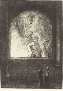 Mystical Prints: Lumiere (Light), 1893. Creator: Odilon Redon