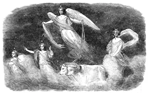 Winged Figures Prints: Luna in her Car, from The Winter's Tale