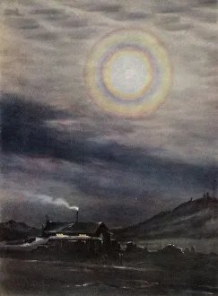 Captain Scott Collection: Lunar Corona, 1911, (1913). Artist: Edward Wilson