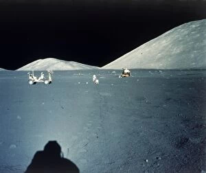 Harrison Gallery: Lunar landing site, Apollo 17 mission, December 1972. Creator: NASA