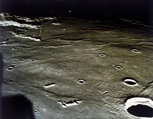 Aldrin Gallery: Lunar Module approaching landing site on the Moon, Apollo II mission, July 1969. Creator: NASA