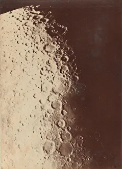 Crater Prints: Lunar Photograph, South Pole, 1890. Creators: Paul Henry, Prosper Henry