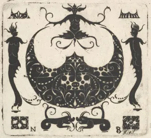 Noel Prints: Lunar-shaped Ring Bezel and Grotesque Figures, ca. 1620-30. Creator: Noel Rouillard
