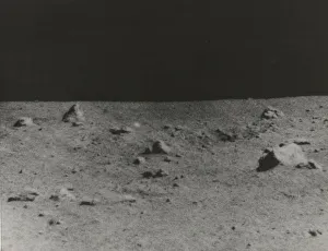 Lunar Landings Prints: [Lunar Surface Photographed by Surveyor V], 1967. Creator: NASA