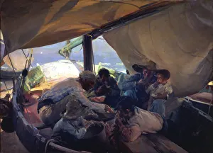 Fishwife Prints: Lunch on the boat. Artist: Sorolla y Bastida, Joaquin (1863-1923)