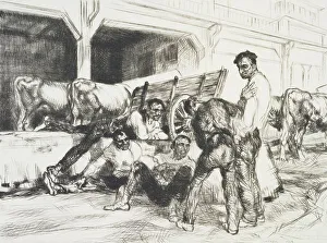 Exhausted Prints: Lunch hour, San Sebastian, 1924. Creator: Edmund Blampied