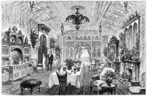 The Luncheon Room at the Town Hall, Birmingham, West Midlands, 1887