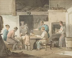 Alexei Gavrilovich 1780 1847 Gallery: Lunchtime, 1821. Artist: Venetsianov, Alexei Gavrilovich (1780-1847)