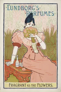 The United States Prints: Lundborg's perfumes, 1890s. Creator: Rhead; Louis John (1858-1926)