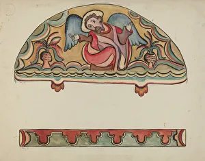 Lunette and Detail from Altar Church at Sanctuario, Chimayo, 1935 / 1942. Creator: E. Boyd