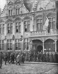 Albert I Prints: L'Union Cordiale des Allies; Le Roi Albert et M Poincare a Furnes le 1er Novembre 1914