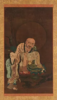Arhat Gallery: A Luohan and an attendant, Ming dynasty, 1368-1644. Creator: Unknown