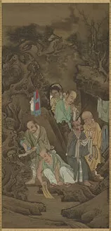 Washing Line Gallery: Luohan Laundering, 1178. Creator: Lin Tinggui