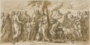Pagan Collection: Lupercalia (recto), and Sketches of Figures (verso), n.d. Creator: Sir James Thornhill