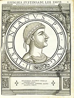 1559 Prints: Lustinianus I (482 - 565 AD), 1559