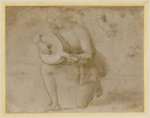 Turin Prints: The lute player, 1490-1500. Creator: Perugino (around 1450-1523)