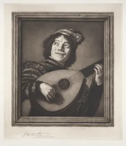 19th 20th Century Prints: The Lute Player, 19th-20th century. Creator: Samuel Arlent-Edwards (American, 1862-1938)