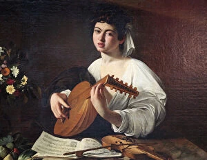Images Dated 21st June 2011: Lute-Player, c1595. Artist: Michelangelo Caravaggio