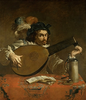 Lutenist Prints: The Lute-Player. Creator: Theodoor Rombouts