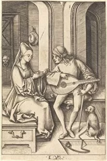 The Lute Player and the Singer, c. 1495 / 1503. Creator: Israhel van Meckenem