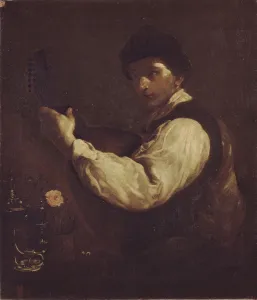 Giuseppe Maria 1665 1747 Prints: The Luteplayer. Artist: Crespi, Giuseppe Maria (1665-1747)