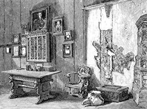 Brother Martin Prints: The Luther Celebration in Germany: Luther's room in the Wartburg, at Eisenach, 1883