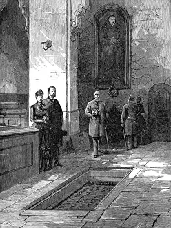 Visitor Prints: The Luther Celebration in Germany: Luther's tomb in the Schloss-Kirche at Wittenberg