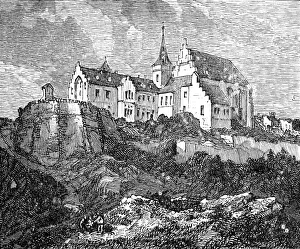 Saxony Anhalt Prints: The Luther Celebration in Germany: the Schloss or Castle at Mansfeld