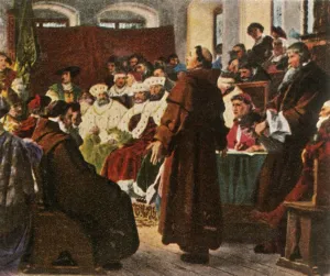Luther at the Diet of Worms, 1521, (1936). Creator: Unknown Luther at the Diet of Worms, 1521, (1936). Creator: Unknown