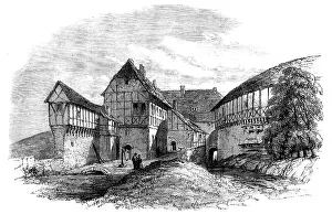Half Timbered Prints: Luther's house at Wartburg - from a sketch by our special artist