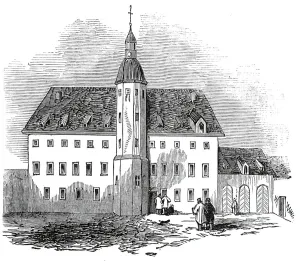 Wittenberg Halle Saxony Anhalt Germany Prints: Luthers House, at Wittenberg, 1845. Creator: Unknown