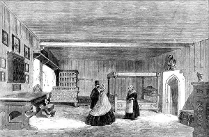 Luther's room at the Wartburg - from a sketch by our special artist, 1862. Creator: Unknown