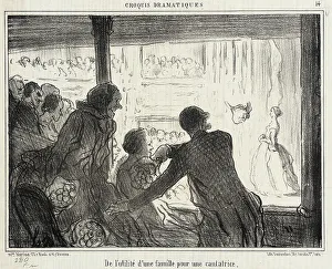 Enthusiasm Prints: De l'utilité d'une famille pour une cantatrice, 1857. Creator: Honore Daumier