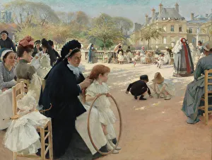 6th Arrondissement Prints: The Luxembourg Gardens, Paris, 1887. Creator: Albert Edelfelt